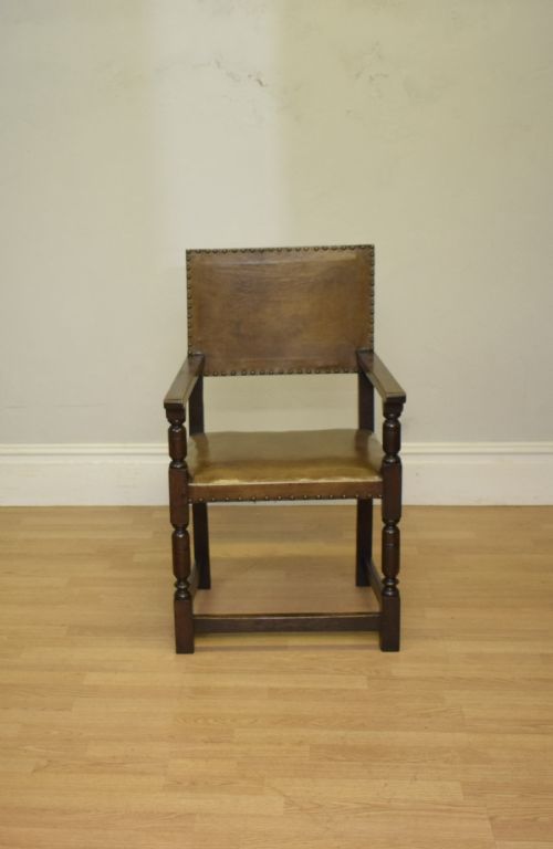 ANTIQUE VICTORIAN OAK ARMCHAIRDESK CHAIR - ADDITIONAL PHOTO 1