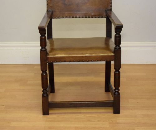 ANTIQUE VICTORIAN OAK ARMCHAIRDESK CHAIR - ADDITIONAL PHOTO 2
