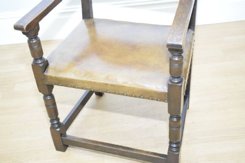 ANTIQUE VICTORIAN OAK ARMCHAIRDESK CHAIR - ADDITIONAL PHOTO 13