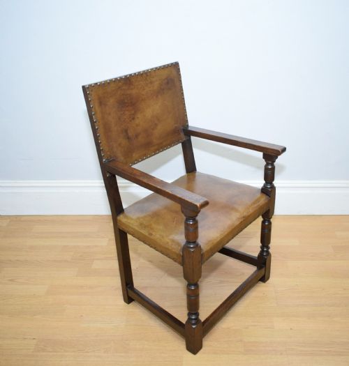 ANTIQUE VICTORIAN OAK ARMCHAIRDESK CHAIR - ADDITIONAL PHOTO 15