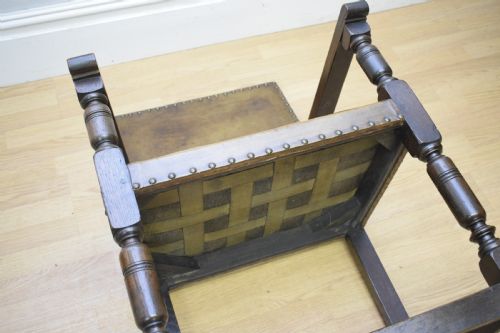 ANTIQUE VICTORIAN OAK ARMCHAIRDESK CHAIR - ADDITIONAL PHOTO 17