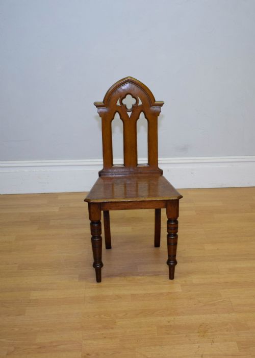 VICTORIAN GOTHIC HALL CHAIR - ADDITIONAL PHOTO 2