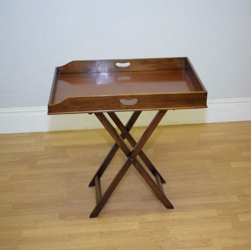 victorian butlers tray on stand - CATEGORY: ANTIQUE MISCELLANEOUS - DATED VICTORIAN