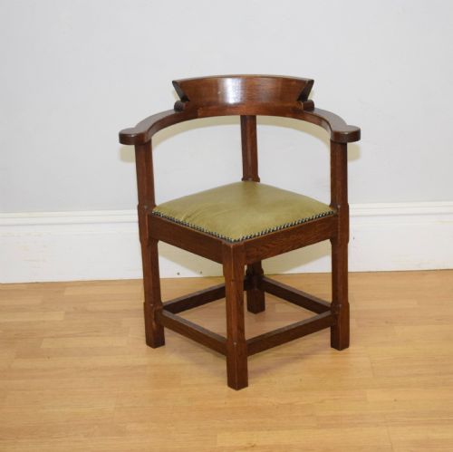 ANTIQUE ARTS CRAFTS CORNER CHAIR - ADDITIONAL PHOTO 2