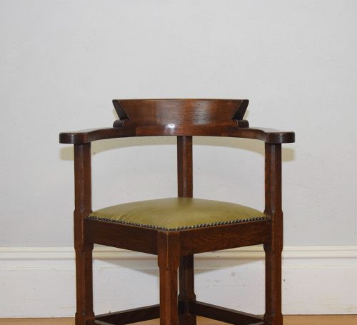 ANTIQUE ARTS CRAFTS CORNER CHAIR - ADDITIONAL PHOTO 4