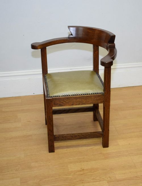 ANTIQUE ARTS CRAFTS CORNER CHAIR - ADDITIONAL PHOTO 12