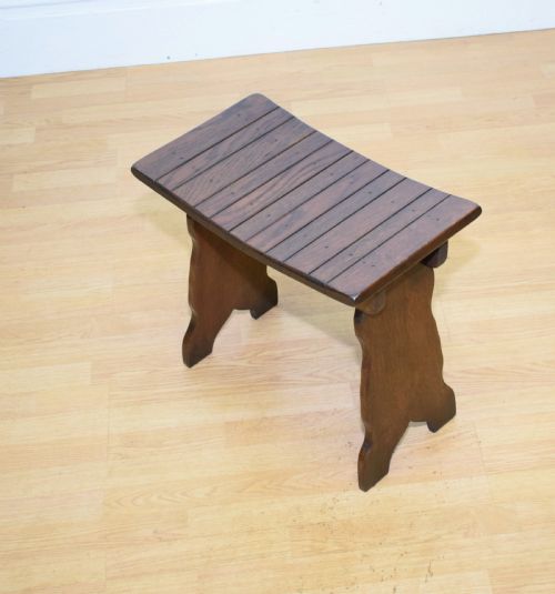 EARLY 20TH CENTURY OAK STOOL - ADDITIONAL PHOTO 1