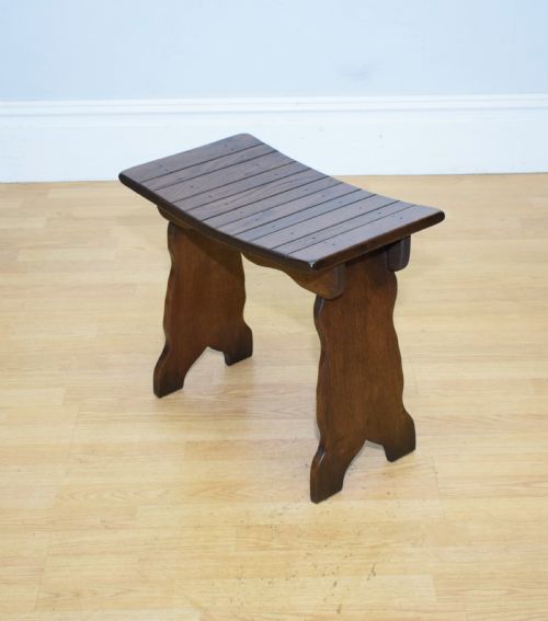 EARLY 20TH CENTURY OAK STOOL - ADDITIONAL PHOTO 2