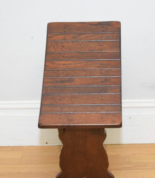 EARLY 20TH CENTURY OAK STOOL - ADDITIONAL PHOTO 9