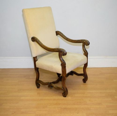 EARLY 20TH CENTURY WALNUT ARMCHAIR - ADDITIONAL PHOTO 3