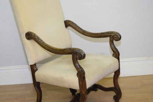 EARLY 20TH CENTURY WALNUT ARMCHAIR - ADDITIONAL PHOTO 6
