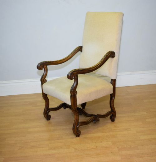 EARLY 20TH CENTURY WALNUT ARMCHAIR - ADDITIONAL PHOTO 7