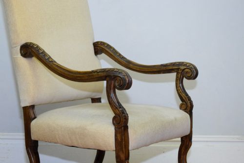 EARLY 20TH CENTURY WALNUT ARMCHAIR - ADDITIONAL PHOTO 8