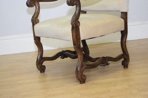 EARLY 20TH CENTURY WALNUT ARMCHAIR - ADDITIONAL PHOTO 9