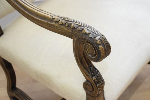 EARLY 20TH CENTURY WALNUT ARMCHAIR - ADDITIONAL PHOTO 13
