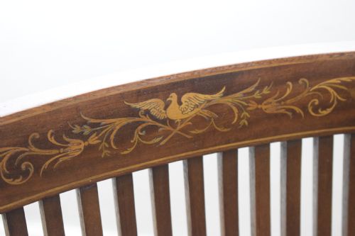 EDWARDIAN INLAID LIBRARY ARMCHAIR - ADDITIONAL PHOTO 14