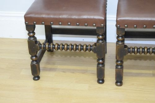 SET OF 6 VICTORIAN OAK DINING CHAIRS - ADDITIONAL PHOTO 6