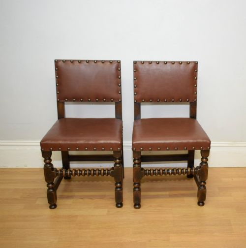SET OF 6 VICTORIAN OAK DINING CHAIRS - ADDITIONAL PHOTO 8