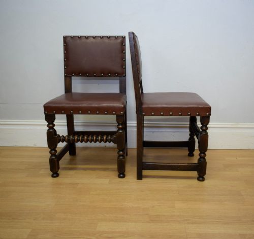 SET OF 6 VICTORIAN OAK DINING CHAIRS - ADDITIONAL PHOTO 11