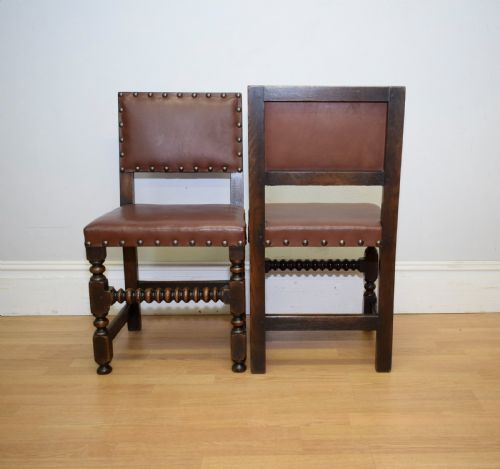 SET OF 6 VICTORIAN OAK DINING CHAIRS - ADDITIONAL PHOTO 12