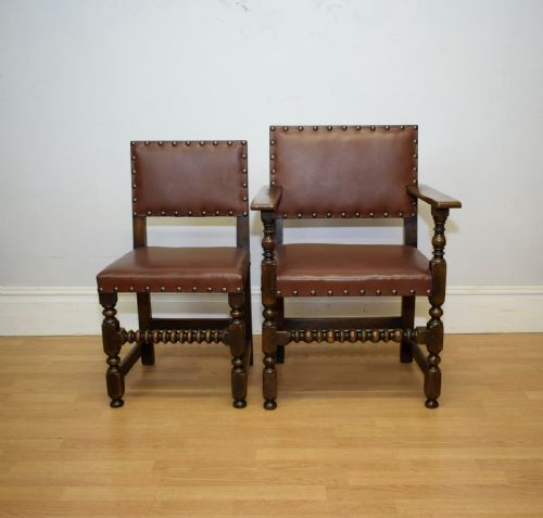 SET OF 6 VICTORIAN OAK DINING CHAIRS - ADDITIONAL PHOTO 16