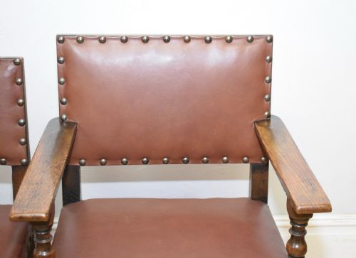 SET OF 6 VICTORIAN OAK DINING CHAIRS - ADDITIONAL PHOTO 17