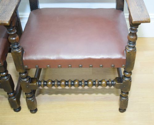SET OF 6 VICTORIAN OAK DINING CHAIRS - ADDITIONAL PHOTO 19