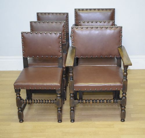 set of 6 victorian oak dining chairs - CATEGORY: ANTIQUE CHAIRS - DATED VICTORIAN