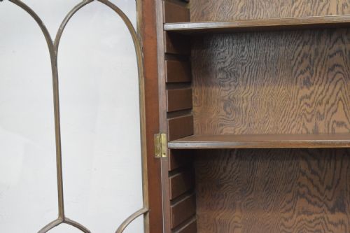 EDWARDIAN MAHOGANY INLAID BOOKCASE - ADDITIONAL PHOTO 9