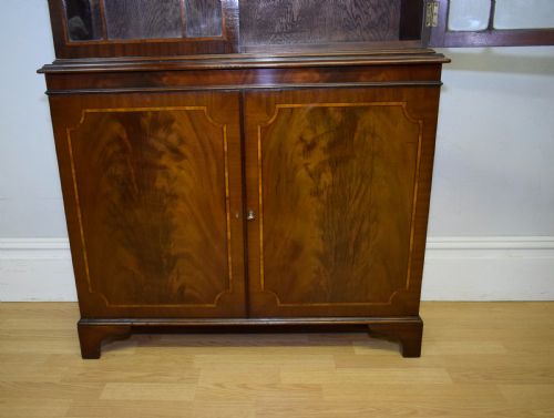EDWARDIAN MAHOGANY INLAID BOOKCASE - ADDITIONAL PHOTO 20