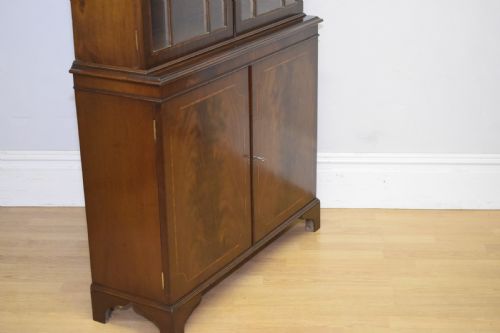 EDWARDIAN MAHOGANY INLAID BOOKCASE - ADDITIONAL PHOTO 22