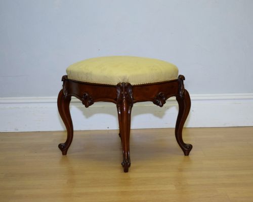 VICTORIAN ROSEWOOD STOOL - ADDITIONAL PHOTO 4