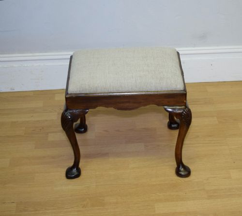 ANTIQUE MAHOGANY STOOL - ADDITIONAL PHOTO 3