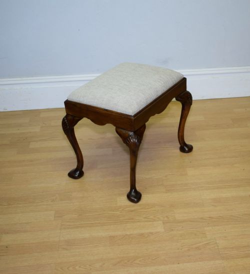 ANTIQUE MAHOGANY STOOL - ADDITIONAL PHOTO 6