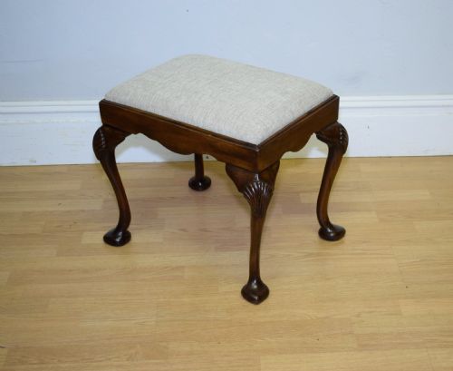 ANTIQUE MAHOGANY STOOL - ADDITIONAL PHOTO 8
