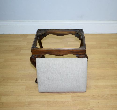 ANTIQUE MAHOGANY STOOL - ADDITIONAL PHOTO 12