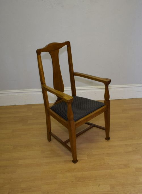 ARTS CRAFTS OAK ARMCHAIR - ADDITIONAL PHOTO 3