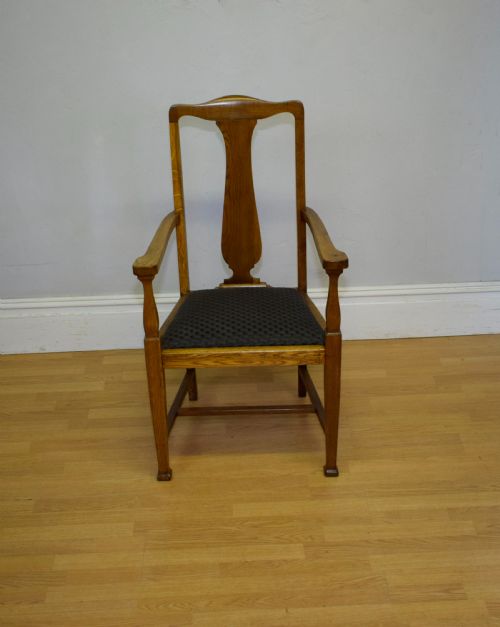 ARTS CRAFTS OAK ARMCHAIR - ADDITIONAL PHOTO 6