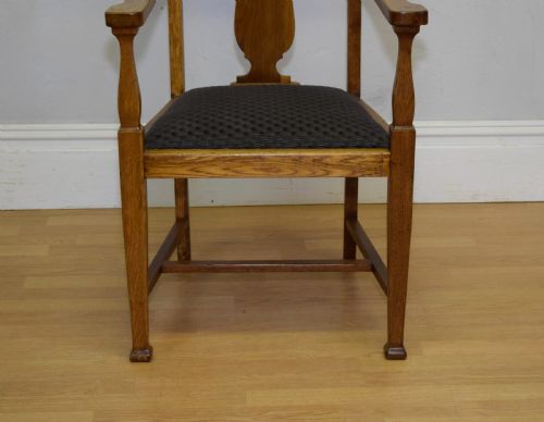 ARTS CRAFTS OAK ARMCHAIR - ADDITIONAL PHOTO 7