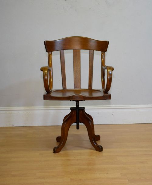 ANTIQUE SWIVEL DESK CHAIR - ADDITIONAL PHOTO 4