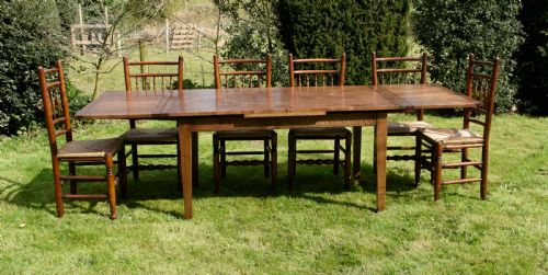 FARMHOUSE KITCHEN DINING TABLE 6 CHAIRS - ADDITIONAL PHOTO 11