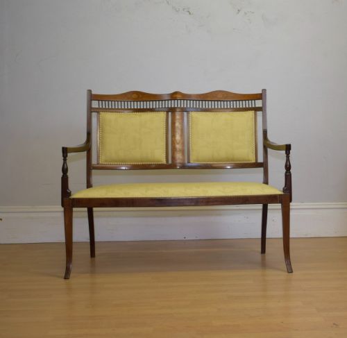 edwardian inlaid couch - CATEGORY: ANTIQUE SOFAS - DATED EDWARDIAN
