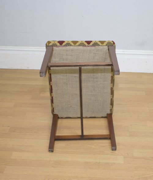 UPHOLSTERED MAHOGANY STOOL - ADDITIONAL PHOTO 12