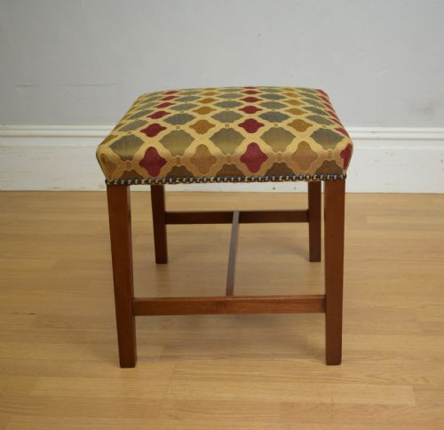 UPHOLSTERED MAHOGANY STOOL - ADDITIONAL PHOTO 13