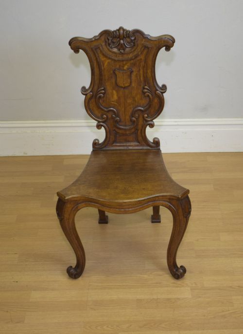 antique quality oak hall chair - CATEGORY: ANTIQUE CHAIRS - DATED VICTORIAN