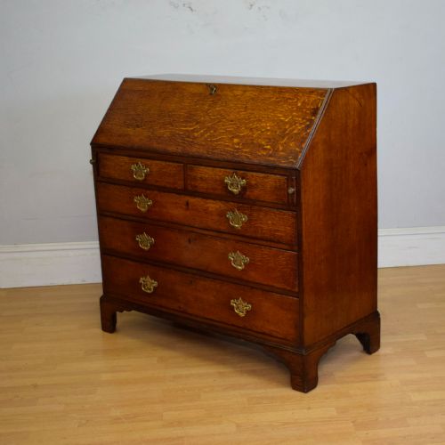 georgian period oak bureau - CATEGORY: ANTIQUE BUREAU - DATED GEORGIAN