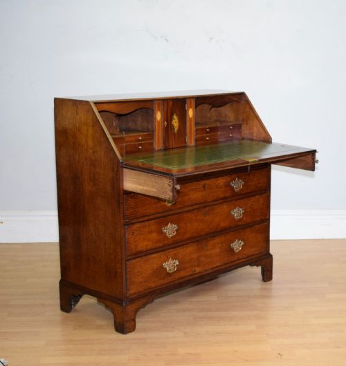 GEORGIAN PERIOD OAK BUREAU - ADDITIONAL PHOTO 15