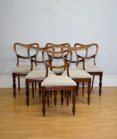 SET OF 6 ROSEWOOD REGENCY DINNING CHAIRS - ADDITIONAL PHOTO 4