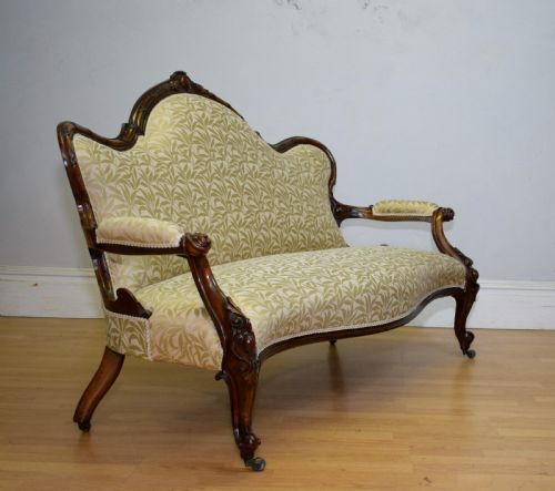 ANTIQUE COUCH SOFA SETTEE - ADDITIONAL PHOTO 16