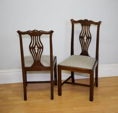 ANTIQUE SET OF 4 GEORGIAN STYLE DINING CHAIRS - ADDITIONAL PHOTO 3